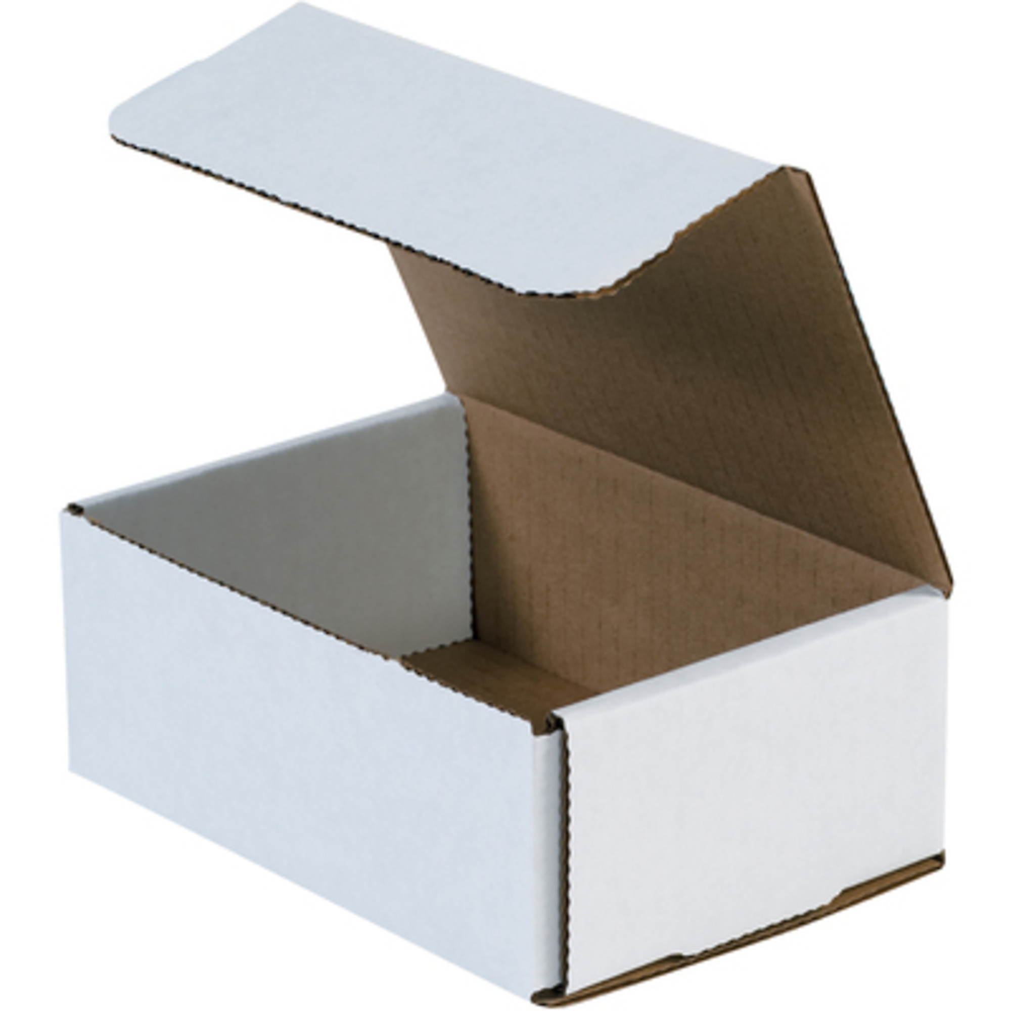 6 1/2 x 4 1/2 x 2 1/2in. White Corrugated Ms 50/CS, Length 6.5 in, Model# MRX5X